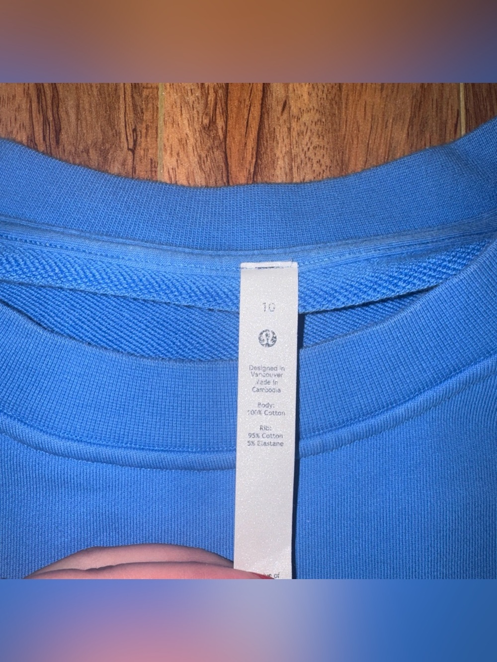 Lululemon Blue Crewneck Sweatshirt Womens size 10 - Picture 3 of 4